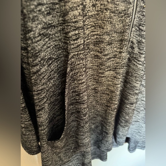 Sun Kim Taylor Tunic Jacket Full Zip Swing Heather Gray Size Large Pockets - Picture 6 of 7